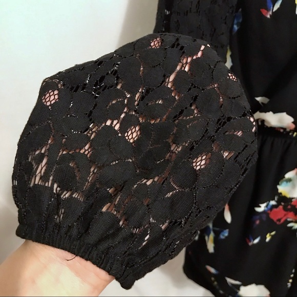 ❌SOLD❌ Xhilaration Black with Floral Dress Women L - Picture 7 of 15